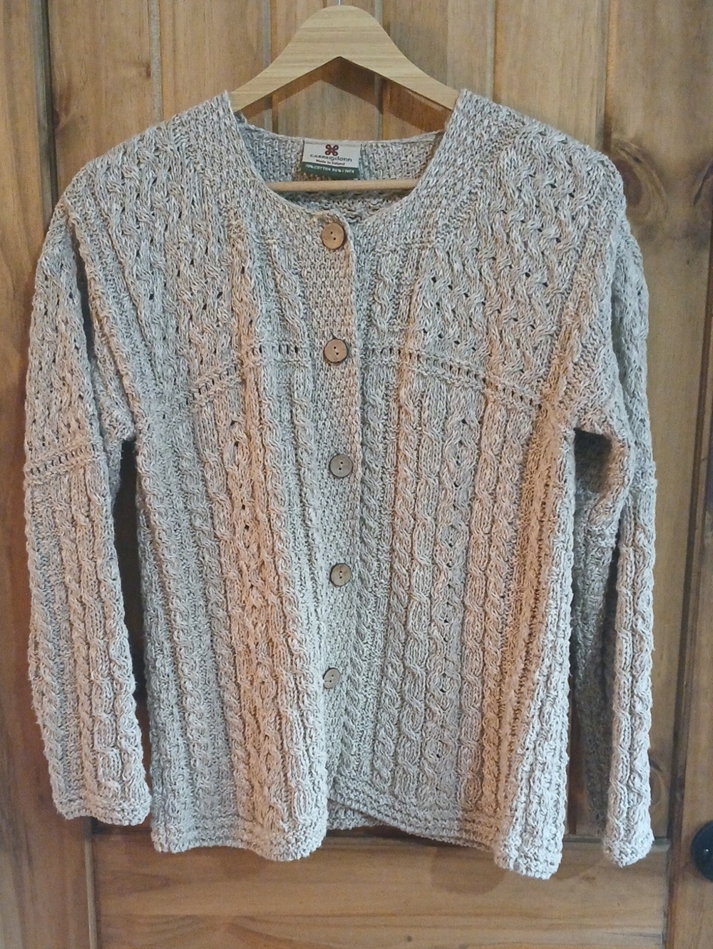 Carraig Donn Cotton/Linen Cardigan Sweater - Large